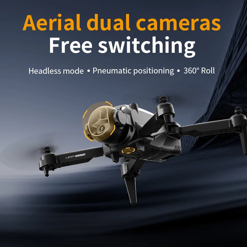 H20 Six-Axis Gyroscope Remote Control Four-Axis Flying Toy - Foldable Dual Lens Drone with 360° Roll & Gesture Photography