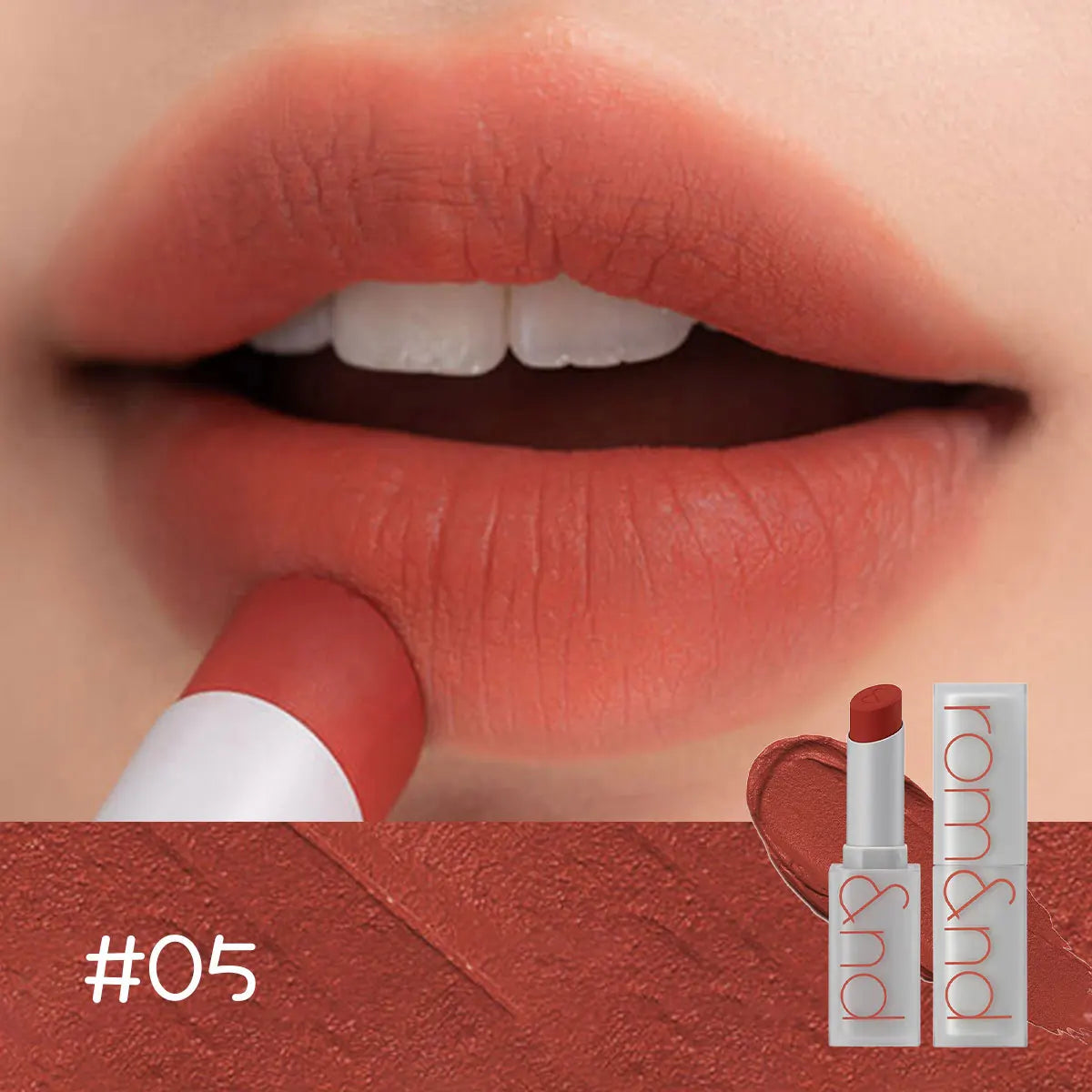 rom&nd ZERO MATTE LIPSTICK,Lightweight Non-Drying,Soft-Focus Matte Finish,Luxury Makeup,Korean Cosmetic,K-Beauty,Korean Makeup