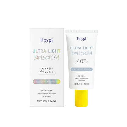 Hoygi Spf 40 Sunscreen Cream Light Texture Moisturizing No Tight Relief Dryness Prevent Sunburn Hydrating Sunblock Lotion