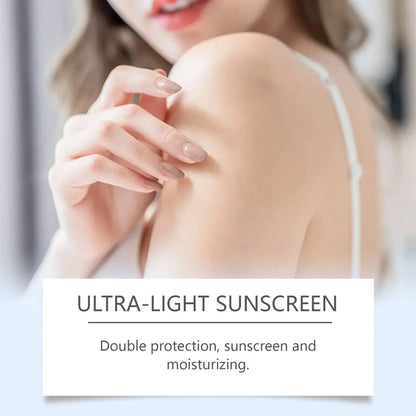 Hoygi Spf 40 Sunscreen Cream Light Texture Moisturizing No Tight Relief Dryness Prevent Sunburn Hydrating Sunblock Lotion