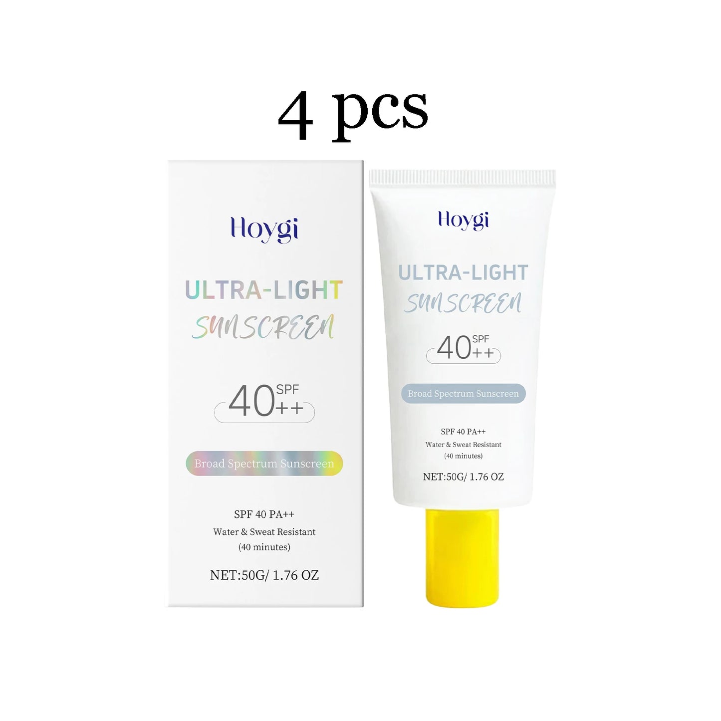 Hoygi Spf 40 Sunscreen Cream Light Texture Moisturizing No Tight Relief Dryness Prevent Sunburn Hydrating Sunblock Lotion