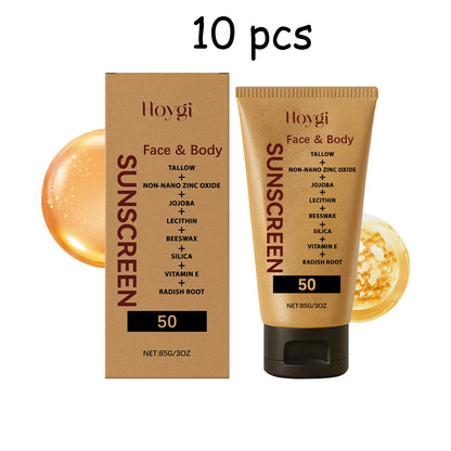 Hoygi Light Sunscreen Cream Refreshing Prevent Sunburn Moisturizing Non-sticky Reduce Dryness Soothing Discomfort Body Sunscreen