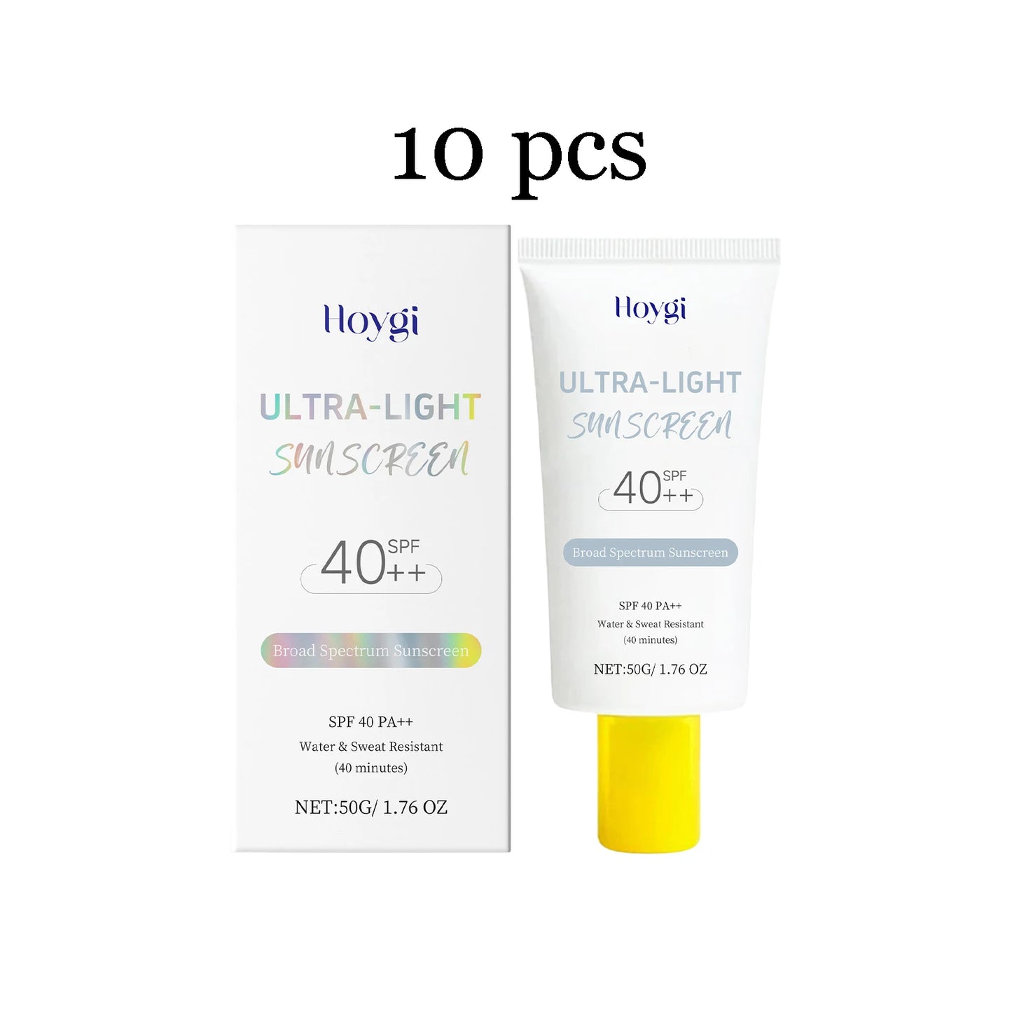 Hoygi Spf 40 Sunscreen Cream Light Texture Moisturizing No Tight Relief Dryness Prevent Sunburn Hydrating Sunblock Lotion