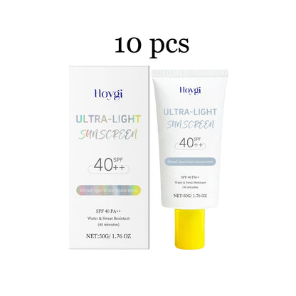 Hoygi Spf 40 Sunscreen Cream Light Texture Moisturizing No Tight Relief Dryness Prevent Sunburn Hydrating Sunblock Lotion