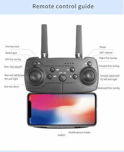 2026 E88Pro RC Drone 4K Professinal With 2 Battery 1080P Wide Angle HD Camera Foldable Helicopter WIFI FPV Height Hold Gift Toy