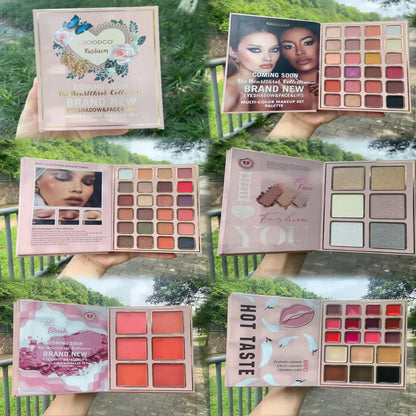 Professional 78-Color All-in-One Makeup Palette Set 5-Layer Book Design for Matte Shimmer Blush Contour Highlighter Cosmetics
