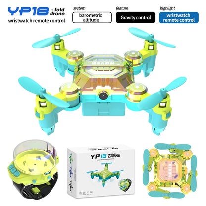 YP18 Mini Drone with HD Camera CE Certified Foldable Quadcopter for Kids Gift Hot Sale Aerial Photography Aircraft