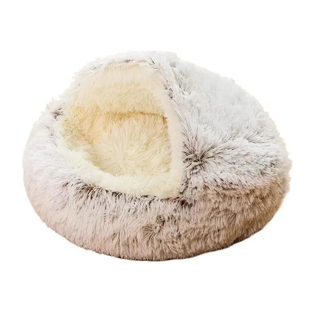 Winter Plush Pet Cat Bed Round Cat Cushion Cat House Warm Cats Basket Pet Sleep Bag Kitten Nest Kennel for Small Dog Cats