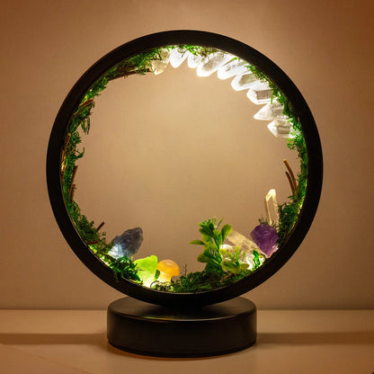 1pc Natural Clear Quartz Forest Healing Crystal Night Light | Bedside Lamp for Bedroom & Desk, Reiki Energy Home Decor, Christma