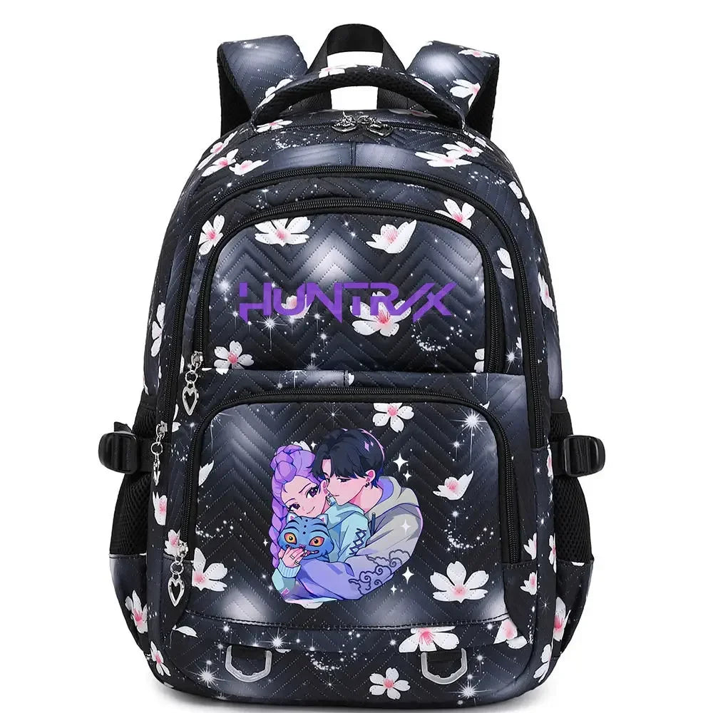6-12 Kids Backpack Rumini Miraa Zoeyy HUNTR/rX 2026 Print Cartoon School Bag Large Capacity Student Travel Backpacks