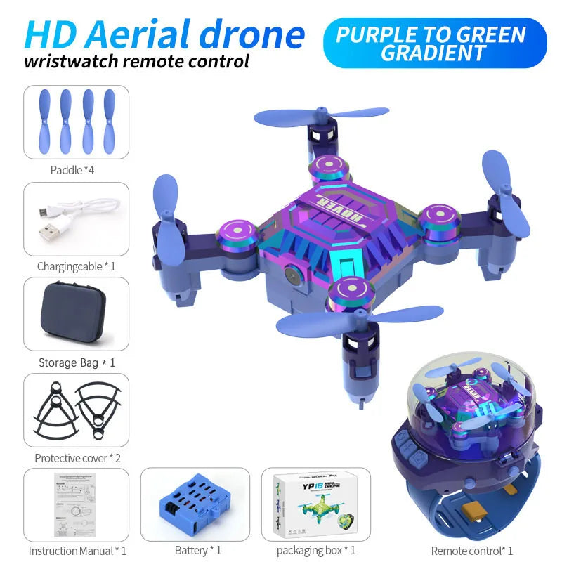 YP18 Mini Drone with HD Camera CE Certified Foldable Quadcopter for Kids Gift Hot Sale Aerial Photography Aircraft