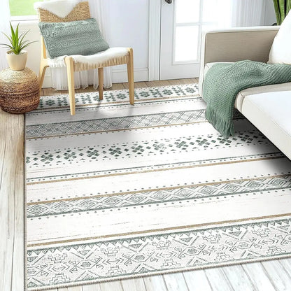 VIKAMA Retro Persian Style Flower Carpet Living Room Sofa Tea Table Carpet Bedroom Bedside Carpet Home Decoration