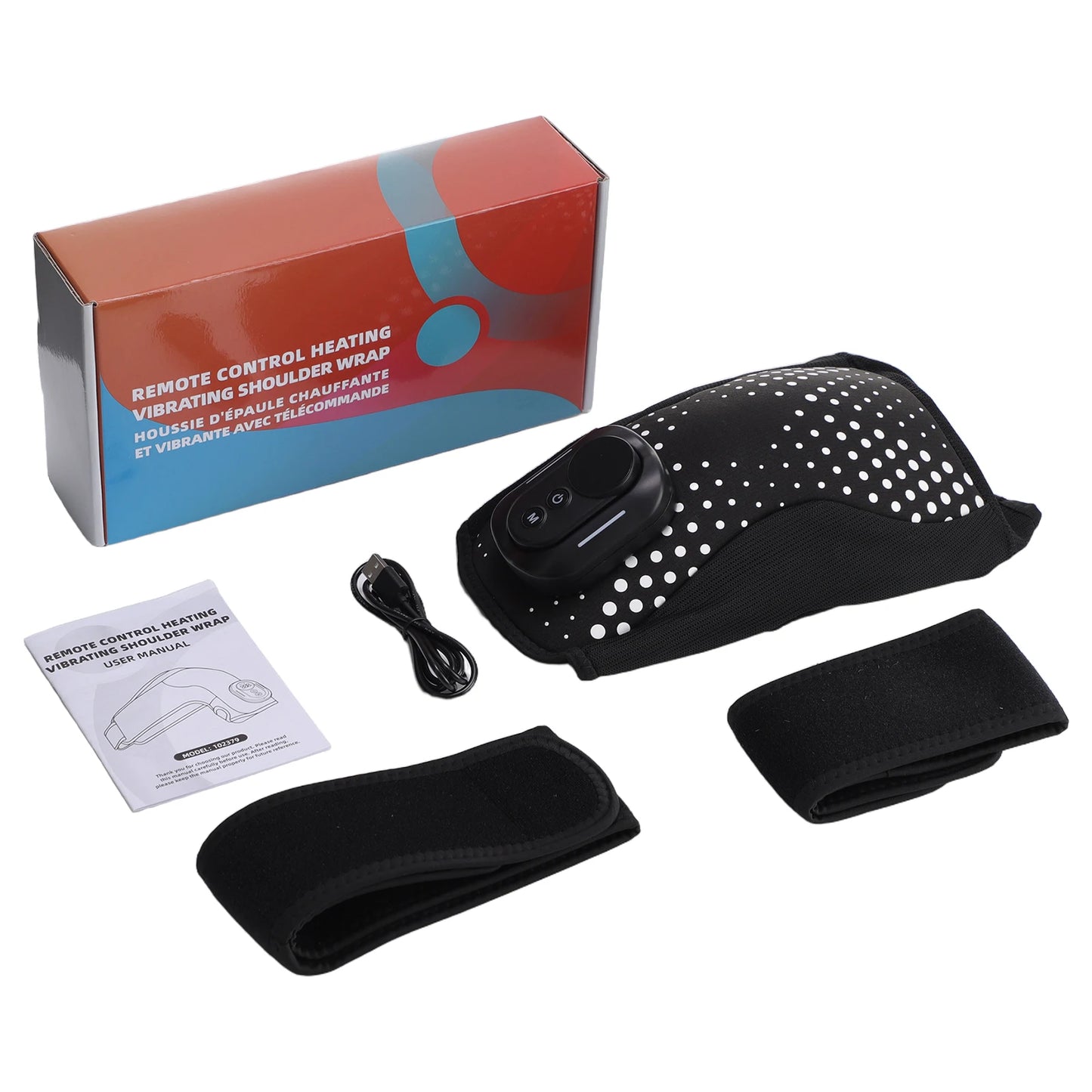 Electric Heating Vibration Shoulder Brace Wrap Pad with Remote Control Arm Support Belt Strap for Shoulder Massage