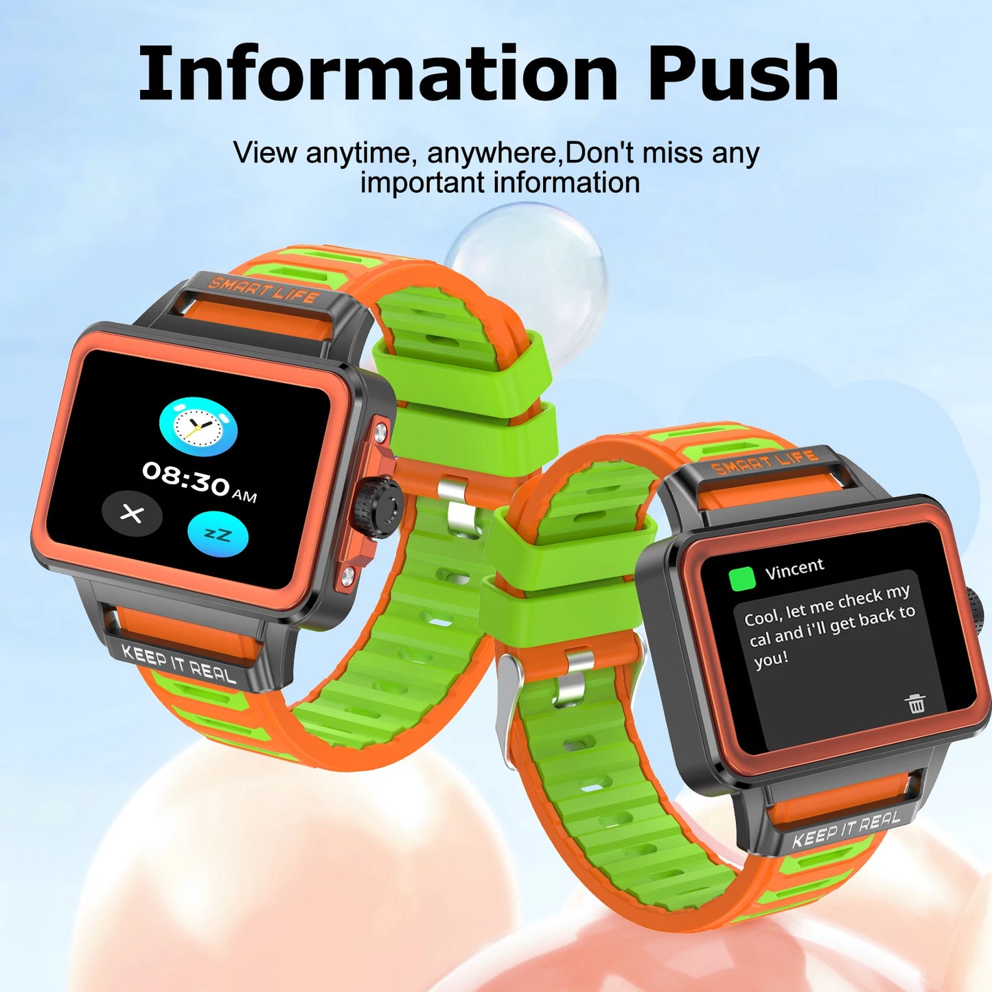 Smartwatch, mini-game mode, multi-sport mode, for boys and girls, gift, custom wallpaper, fitness monitoring, iPhone/Andriod