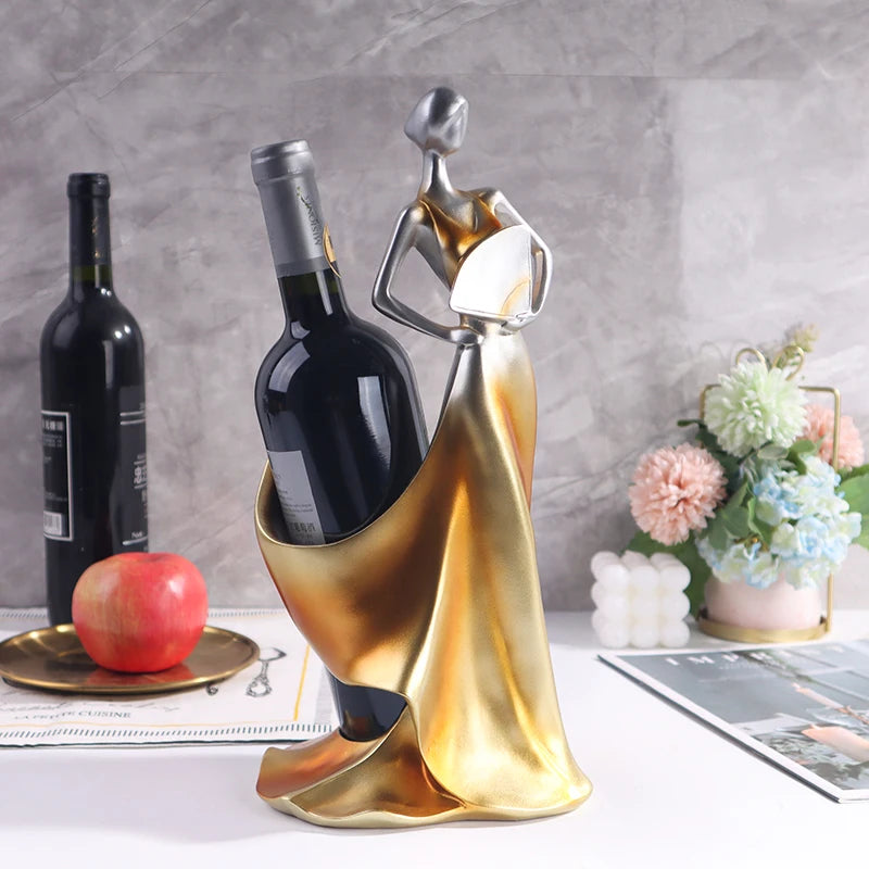 European Style Wine Rack, Girl Bottle Holder, Home Décor, Living Room Wine Cabinet, Decorative Pieces, Creative Ornament