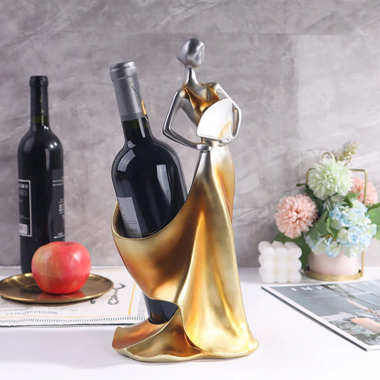 European Style Wine Rack, Girl Bottle Holder, Home Décor, Living Room Wine Cabinet, Decorative Pieces, Creative Ornament