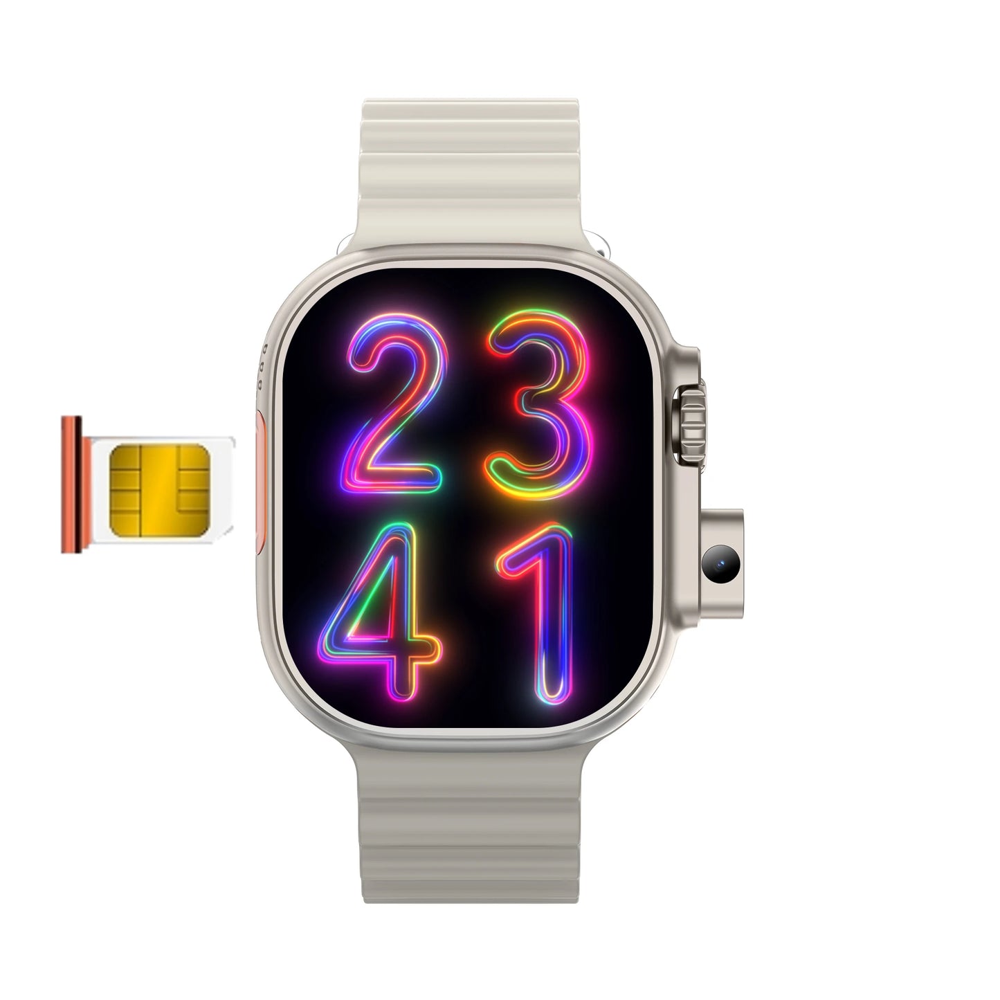 2025 BW9 Smartwatch offers SIM Card Bluetooth Calling a spacious 201-inch Screen Telescopic Camera Full Network Coverage