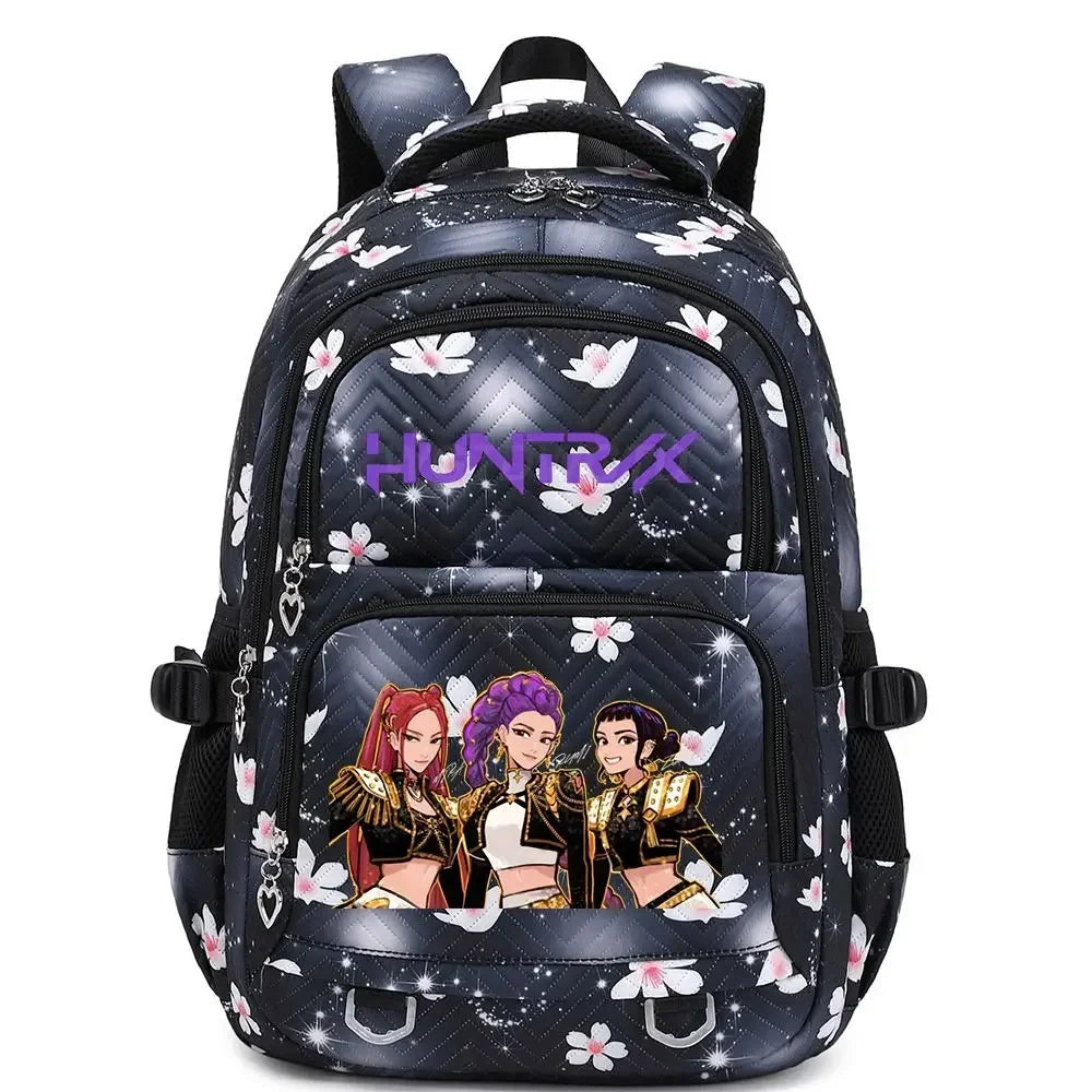 6-12 Kids Backpack Rumini Miraa Zoeyy HUNTR/rX 2026 Print Cartoon School Bag Large Capacity Student Travel Backpacks
