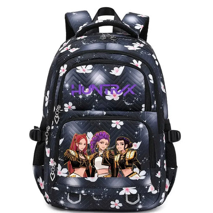 6-12 Kids Backpack Rumini Miraa Zoeyy HUNTR/rX 2026 Print Cartoon School Bag Large Capacity Student Travel Backpacks