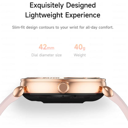 New Lady Fashion Smart Watch Women 1.27inch AMOLED Screen Heart Rate Bluetooth Call Waterproof Sports Smartwatch For Android iOS