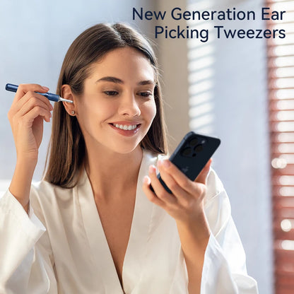 Smart Ear Cleaner with Camera, Ear Stick, USB-C Charging, Earwax Removal Tool,  6 LED Lights, Ear Scoop with Tweezers