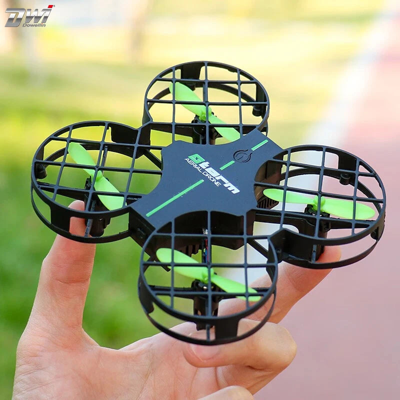 DWi Flying Mini Remote Control Aircraft Rechargeable Four-axis Rotation Remote Control Drone 360° Rotation with Light