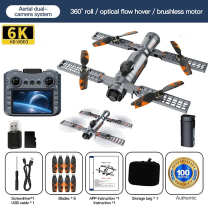 RC Quadcopter Toy Gift 8K Professional HD Dual Camera 4.3-inch screen 2026 AE22 spray Drone 360° Obstacle Avoidance Brushless 5G
