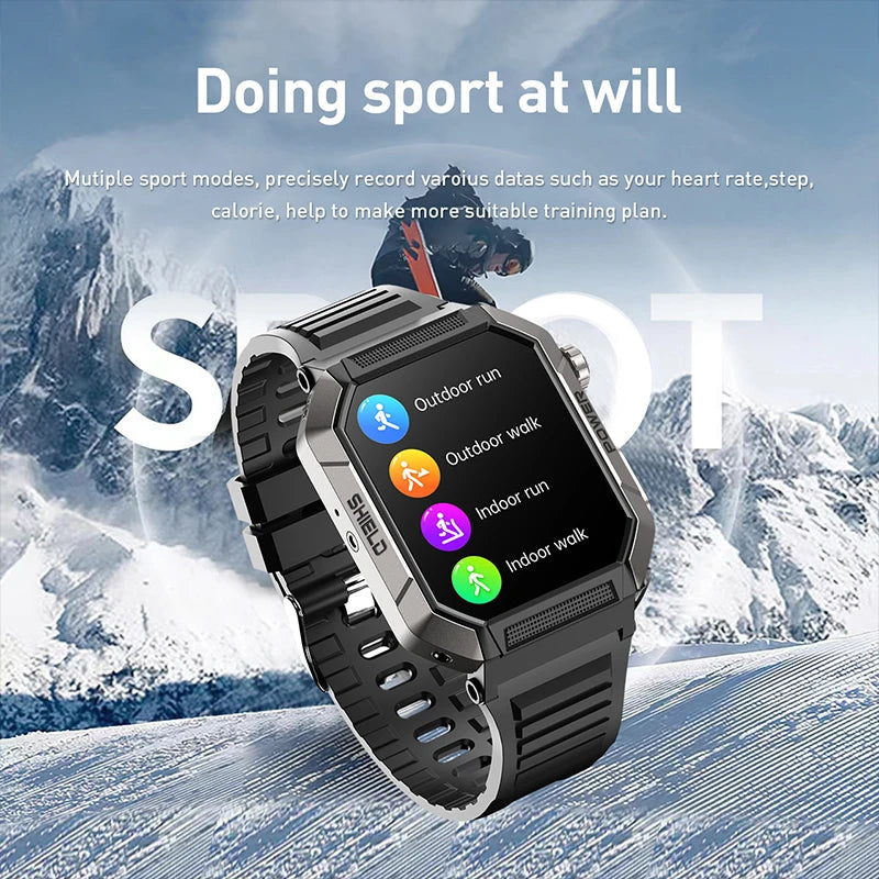 2026 Health Smart Watch ECG+PPG Heart Rate Blood Oxygen blood Pressure Monitoring IP68 Bluetooth Call GPS Trajectory Smartwatch