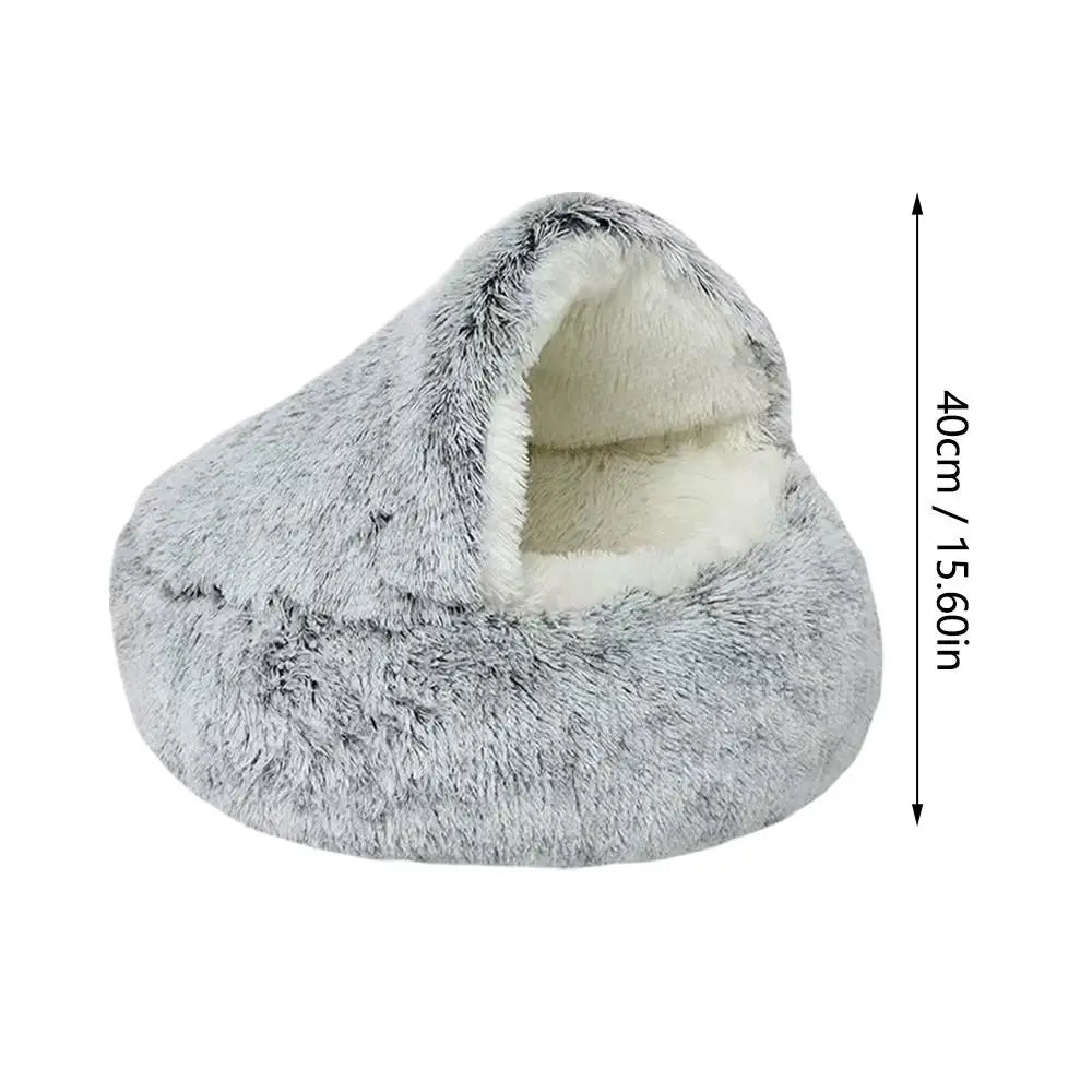 Winter Plush Pet Cat Bed Round Cat Cushion Cat House Warm Cats Basket Pet Sleep Bag Kitten Nest Kennel for Small Dog Cats
