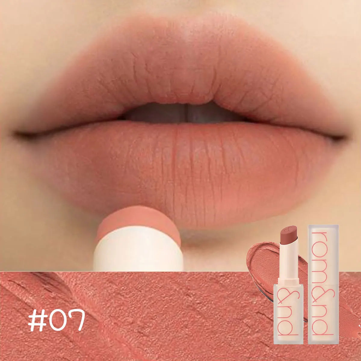 rom&nd ZERO MATTE LIPSTICK,Lightweight Non-Drying,Soft-Focus Matte Finish,Luxury Makeup,Korean Cosmetic,K-Beauty,Korean Makeup