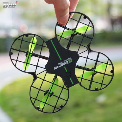 DWi Flying Mini Remote Control Aircraft Rechargeable Four-axis Rotation Remote Control Drone 360° Rotation with Light