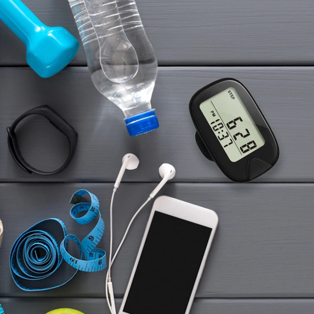 Walking Pedometer Accurate Step Tracker LCD Display Electronic Pedometer Multi-Function Walking Step Counter for Outdoor Sports