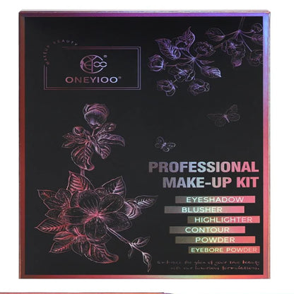 New 55-Color Eyeshadow Palette Lipstick Highlighter Contour Palette Professional Makeup Kit with Shimmer Matte Eye Shadows
