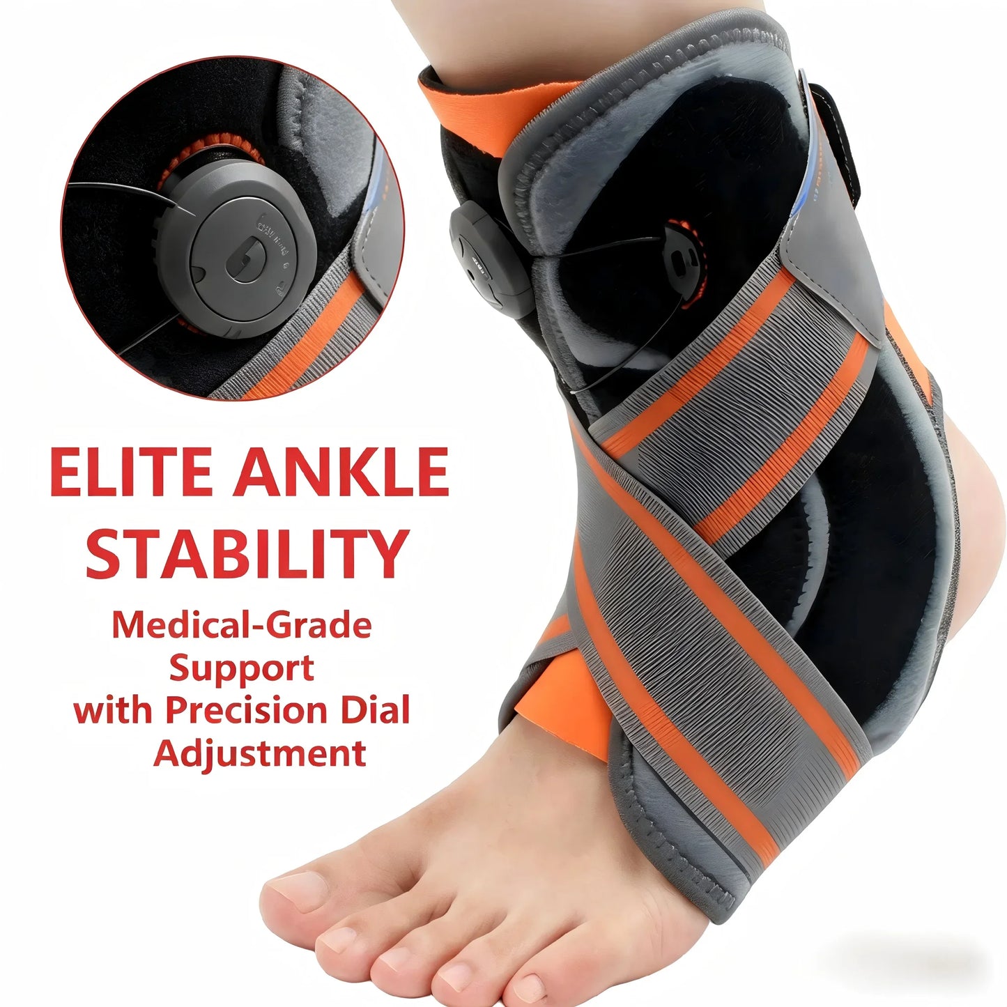 Adjustable Ankle Stabilizer Brace Durable & Breathable Ankle Support with Secure Straps Perfect for Sprain Prevention & Recovery