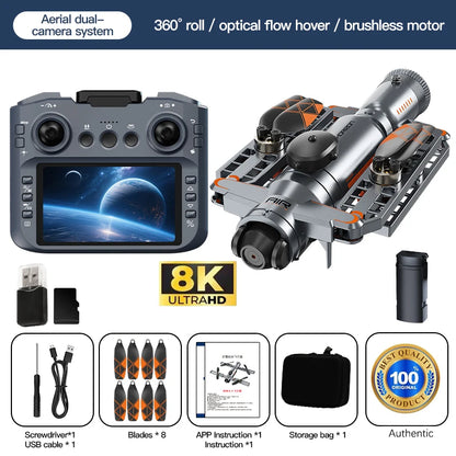 RC Quadcopter Toy Gift 8K Professional HD Dual Camera 4.3-inch screen 2026 AE22 spray Drone 360° Obstacle Avoidance Brushless 5G