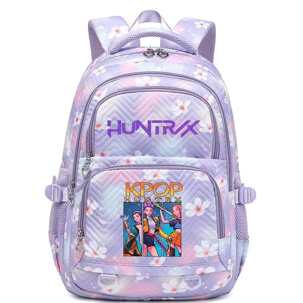 6-12 Kids Backpack Rumini Miraa Zoeyy HUNTR/rX 2026 Print Cartoon School Bag Large Capacity Student Travel Backpacks