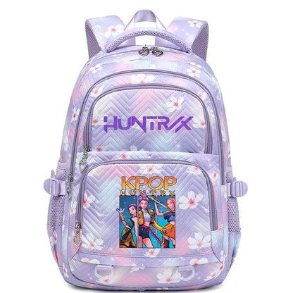 6-12 Kids Backpack Rumini Miraa Zoeyy HUNTR/rX 2026 Print Cartoon School Bag Large Capacity Student Travel Backpacks