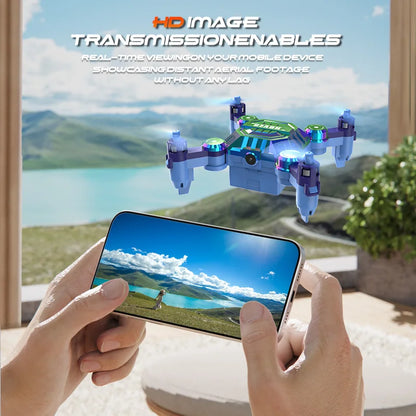 YP18 Mini Drone with HD Camera CE Certified Foldable Quadcopter for Kids Gift Hot Sale Aerial Photography Aircraft