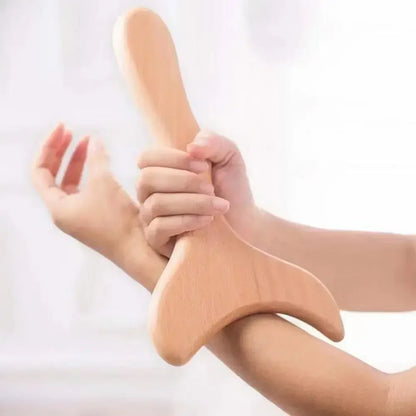 Wooden Body Massager - Gua Sha Scraping & Muscle Relaxation Tool for Pain Relief & Sculpting Health Massage Tool Spa