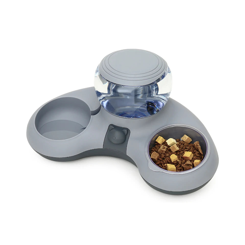 2 In 1 Automatic Cat Water Dispenser Anti Slip Drinking Stand 1.4L Water Tank Dish Bowls Auto Water Drinker Pet Supplies