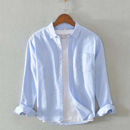 Spring Pink Shirts For Men Autumn Casual Slim Fit 100% Cotton Oxford Long Sleeve Shirt Men's Vintage button down shirt Clothes