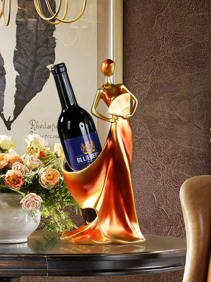 European Style Wine Rack, Girl Bottle Holder, Home Décor, Living Room Wine Cabinet, Decorative Pieces, Creative Ornament