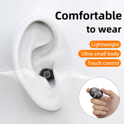 Trendy wireless headphones 5.4 bluetooth headset mini sleep sports invisible earbuds HD HIFI music bass sound quality earphones