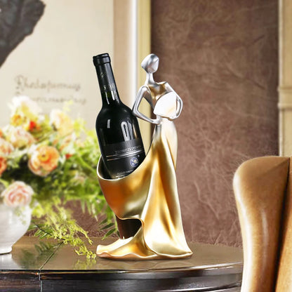 European Style Wine Rack, Girl Bottle Holder, Home Décor, Living Room Wine Cabinet, Decorative Pieces, Creative Ornament
