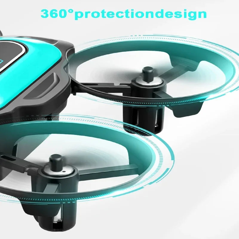 The Mini drone XD2 features four-circle air pressure protection and a 360° rotation-controlled fixed-height quadcopter.