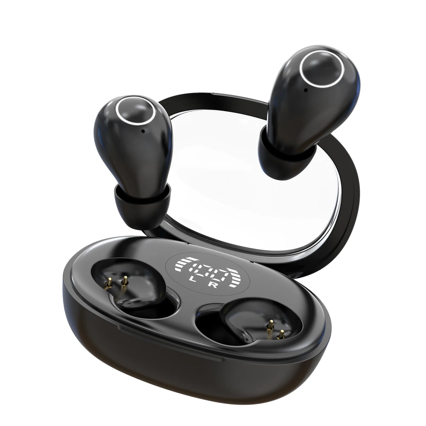 Trendy wireless headphones 5.4 bluetooth headset mini sleep sports invisible earbuds HD HIFI music bass sound quality earphones