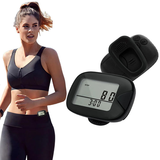 Walking Pedometer Accurate Step Tracker LCD Display Electronic Pedometer Multi-Function Walking Step Counter for Outdoor Sports