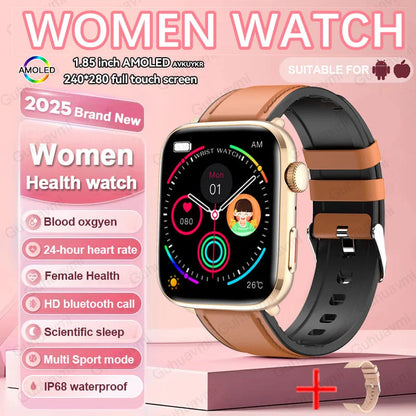 2025 New Women Men AI Smart Diagnosis Watch HRV+PPG Blood Pressure Heart Rate Health Monitor IP68 NFC Fashion Sports Smartwatchs