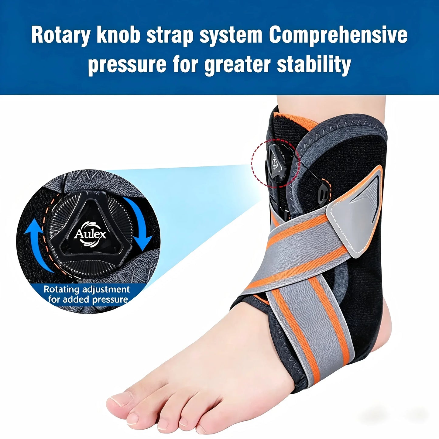 Adjustable Ankle Stabilizer Brace Durable & Breathable Ankle Support with Secure Straps Perfect for Sprain Prevention & Recovery