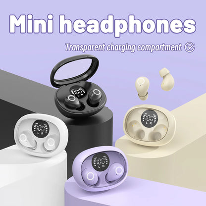 Trendy wireless headphones 5.4 bluetooth headset mini sleep sports invisible earbuds HD HIFI music bass sound quality earphones
